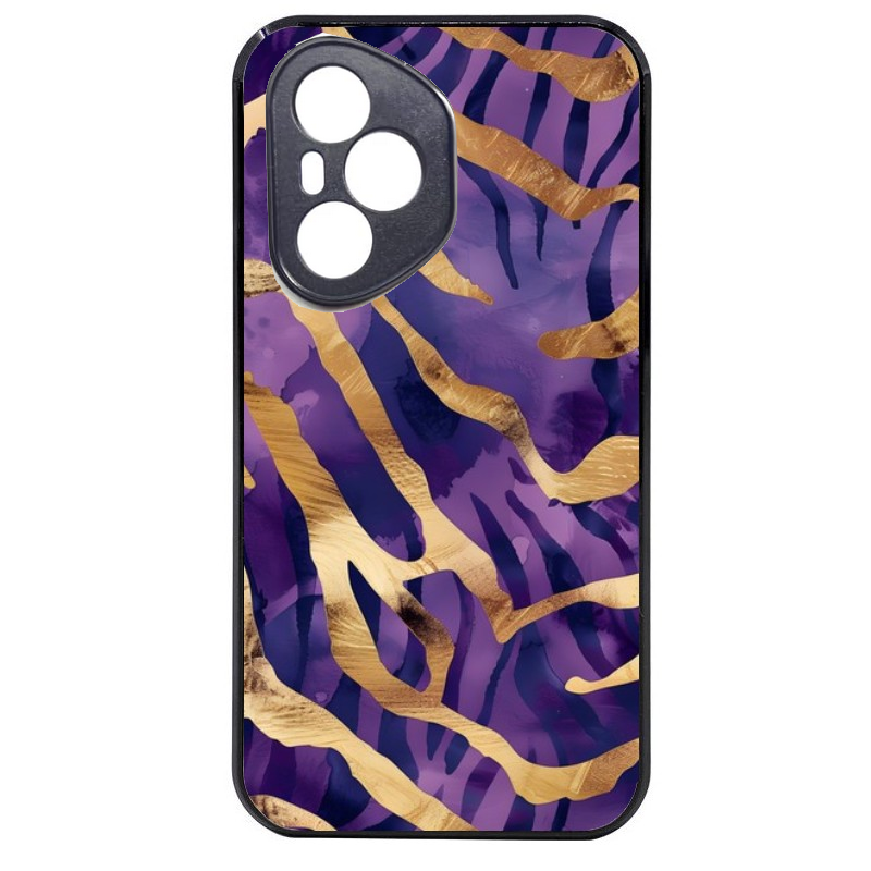 Coque noire taperso pour Honor 400 et Lite Pro Smart avec motif zebre violet protection antichoc personnalisée