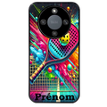 Coque noire taperso pour Magic 5 6 LITE et PRO avec motif padel raquette personnalisee protection antichoc personnalisée