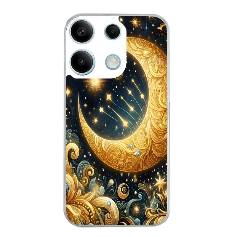 Coque taperso pour POCO X6 5G avec motif lune et etoile protection antichoc personnalisée