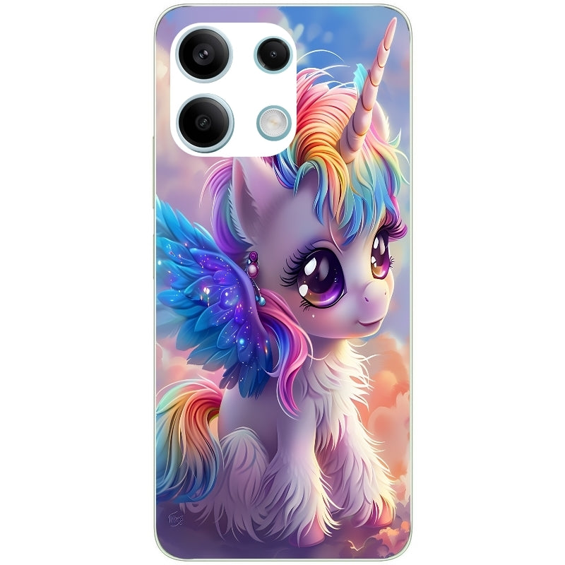 Coque taperso pour POCO X6 5G avec motif licorne style anime protection antichoc personnalisée