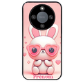 Coque noire taperso pour Honor X9A avec motif lapin lunettes personnalisee protection antichoc personnalisée