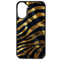 Coque noire taperso pour POCO C71 4G avec motif zebre gold protection antichoc personnalisée