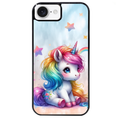Coque noire taperso pour Iphone 16 16E PLUS MAX PRO avec motif licorne et etoiles protection antichoc personnalisée