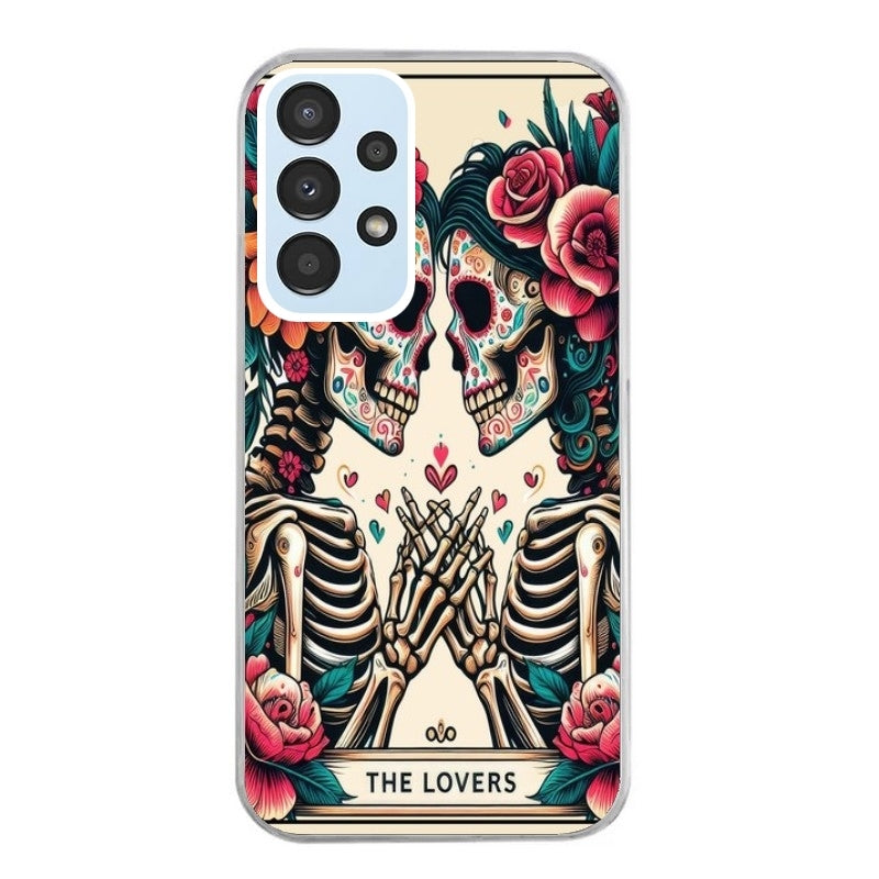 Coque taperso pour Galaxy A13 4G et 5G A23 A53 avec motif tete de mort lovers protection antichoc personnalisée
