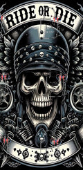 Tête de mort motard