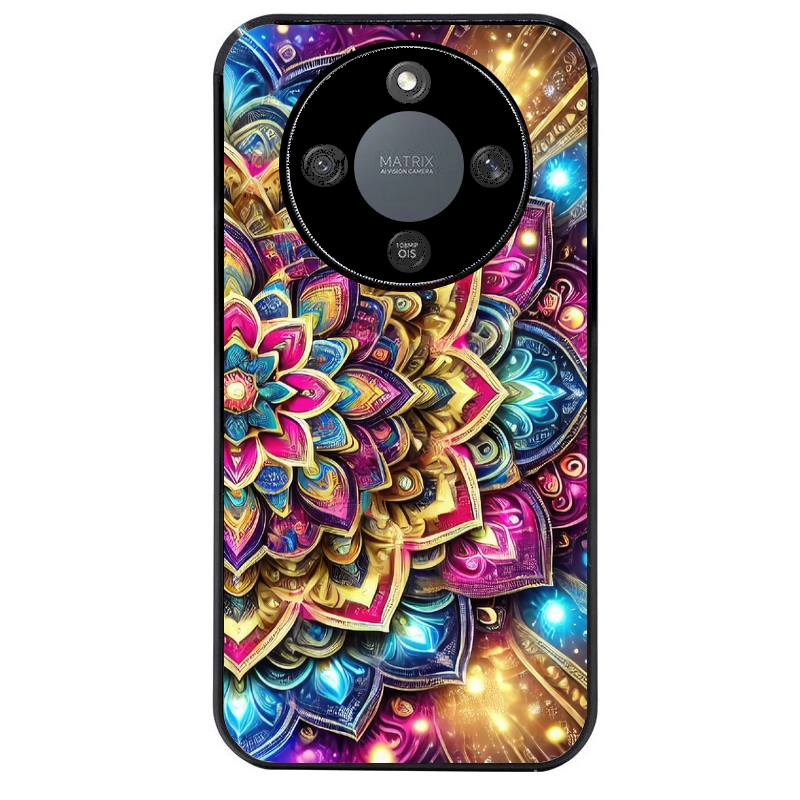 Coque noire taperso pour Magic 5 6 LITE et PRO avec motif mandala 2 protection antichoc personnalisée