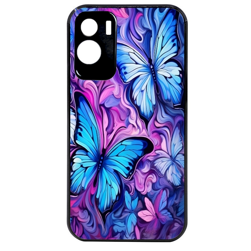 Coque noire taperso pour Honor 70 LITE 90 et LITE avec motif papillon violet uv protection antichoc personnalisée
