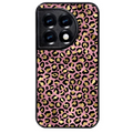 Coque noire taperso pour OnePlus 11 et 12 avec motif leopard rose protection antichoc personnalisée