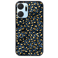 Coque noire taperso pour Honor X7A avec motif leopard bleu protection antichoc personnalisée