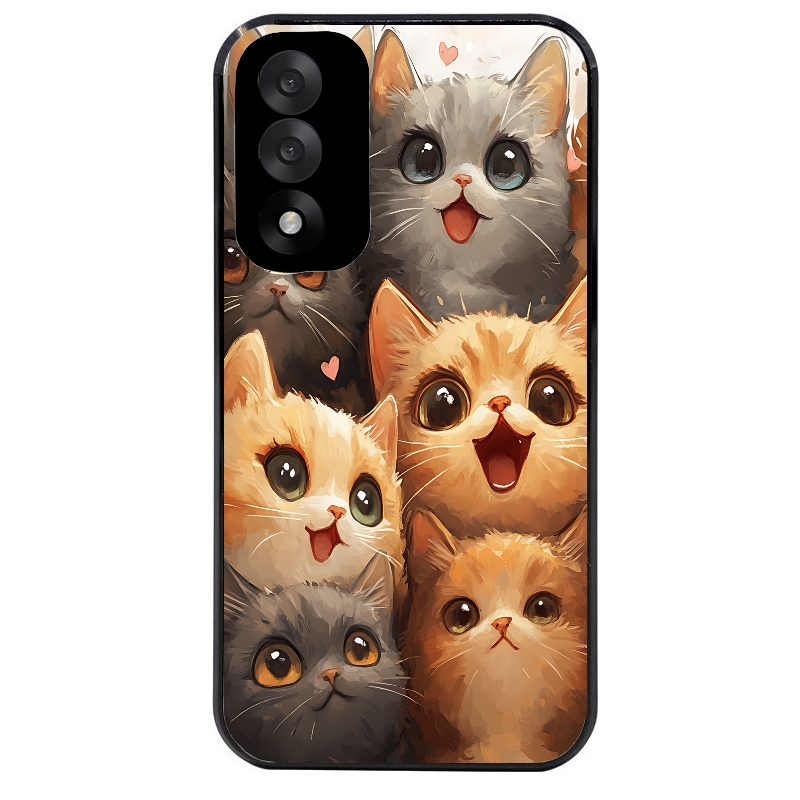 Coque noire taperso pour OnePlus Nord 5 avec motif chat smile protection antichoc personnalisée