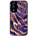 Coque noire taperso pour OnePlus Nord 5 avec motif zebre violet protection antichoc personnalisée