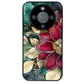 Coque noire taperso pour Magic 8 LITE et PRO avec motif fleur poinsettia style noel protection antichoc personnalisée