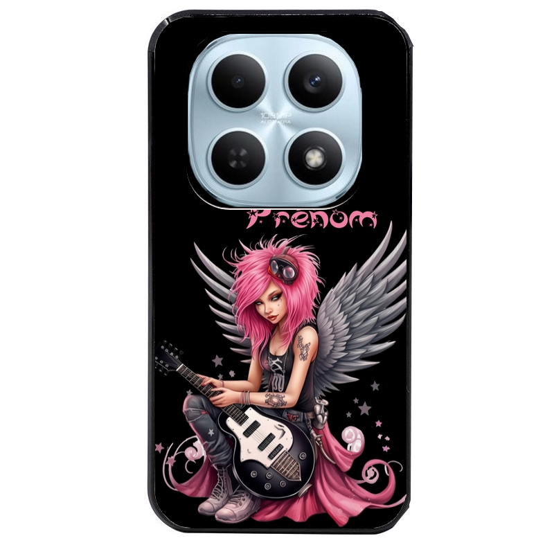 Coque noire taperso pour POCO M8 5G et PRO 5G avec motif fee rock personnalisee protection antichoc personnalisée