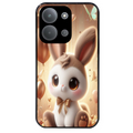 Coque noire taperso pour POCO C85 avec motif lapin ballon protection antichoc personnalisée