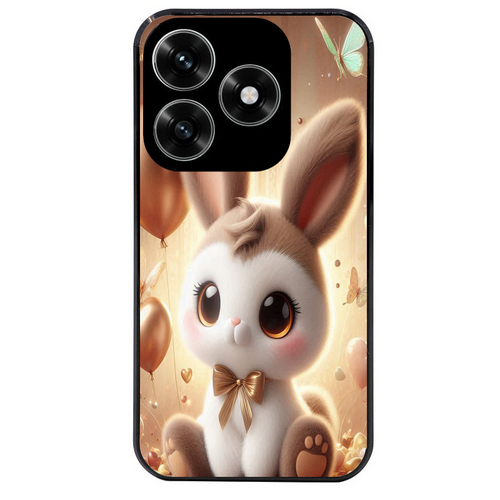 Coque noire taperso pour Honor X6B X5C X5C PLUS avec motif lapin ballon protection antichoc personnalisée