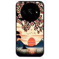 Coque noire taperso pour Redmi A3 avec motif japan cerisier protection antichoc personnalisée
