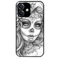 Coque noire taperso pour OPPO A40 avec motif mort calavera tatoo protection antichoc personnalisée