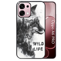 Coque noire taperso pour OPPO A6 PRO 4G et 5G avec motif renard fox wild protection antichoc personnalisée
