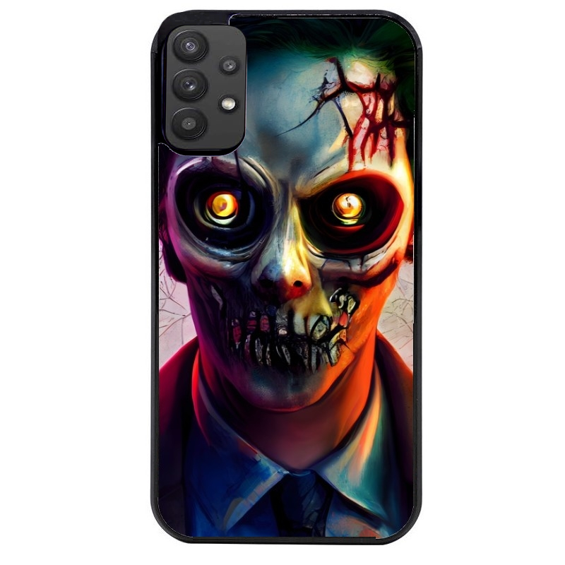 Coque noire taperso pour galaxy A22 A32 A52 A52S 4G 5G  motif joker style zombie protection antichoc personnalisée