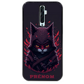 Coque noire taperso pour OPPO Reno 2 et 2Z avec motif chat samourai personnalise protection antichoc personnalisée