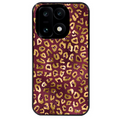 Coque noire taperso pour OnePlus 15 avec motif leopard grenat protection antichoc personnalisée