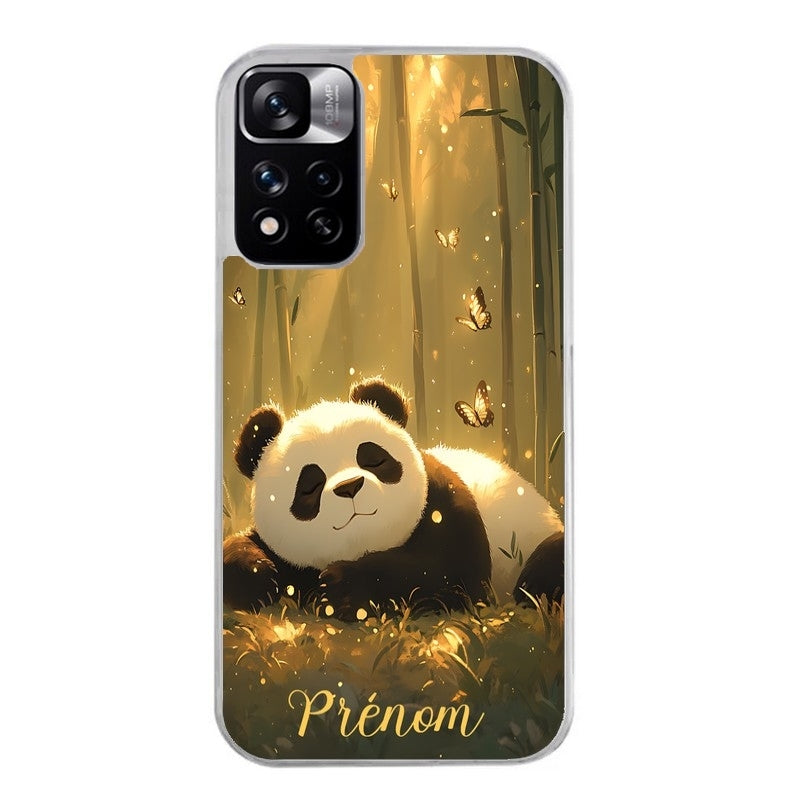 Coque taperso pour Redmi Note 10 4G 5G PRO 10S avec motif panda et papillon personnalisee protection antichoc personnalisée