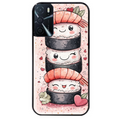 Coque noire taperso pour OPPO A16 et A16S avec motif sushi kawai anime protection antichoc personnalisée
