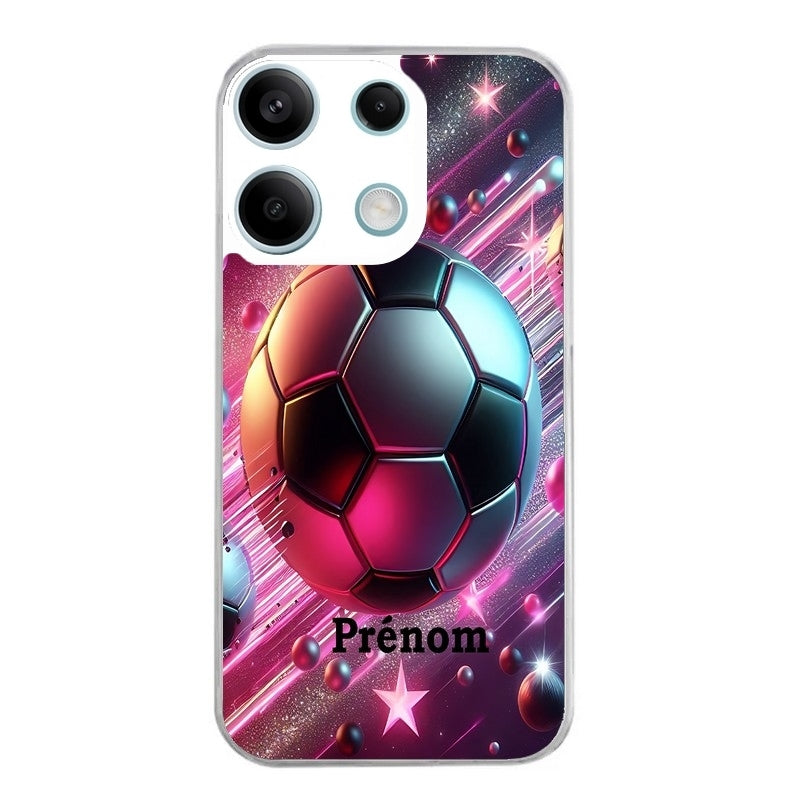 Coque taperso pour POCO M6 PRO 4G avec motif foot etoile personnalisee protection antichoc personnalisée