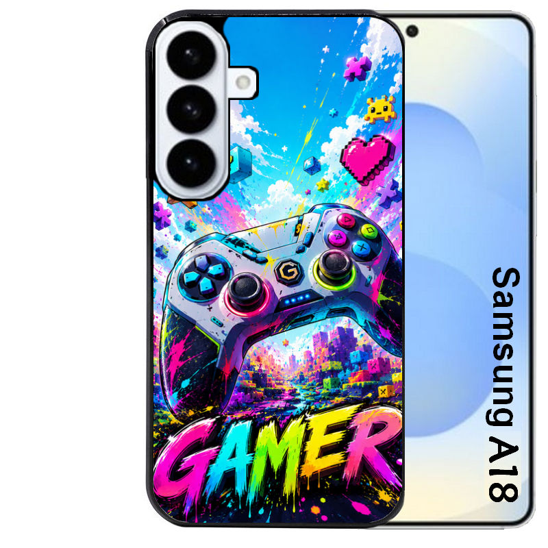 Coque pour Galaxy A08 A18 A28 A38 A58 gamer color