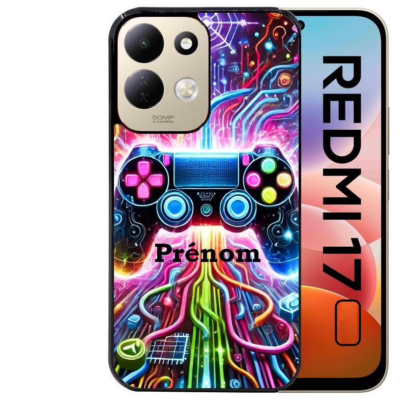 Coque pour Redmi 17 et 17C 4G 5G personnalisée gamer electro