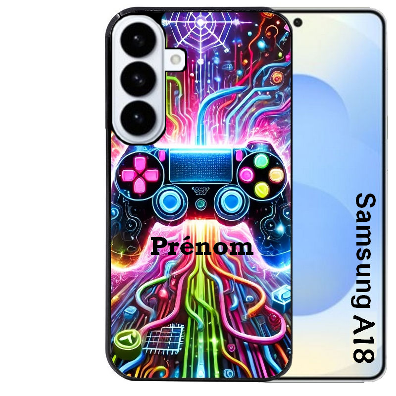 Coque pour Galaxy A08 A18 A28 A38 A58 personnalisée gamer electro