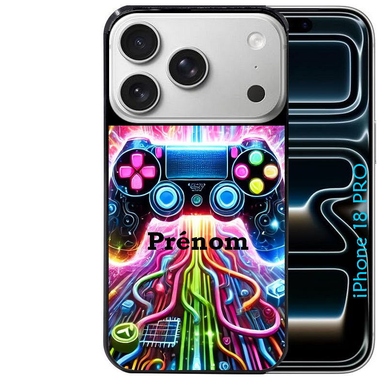 Coque pour Iphone 18 / PRO / PRO MAX / 18E personnalisée gamer electro