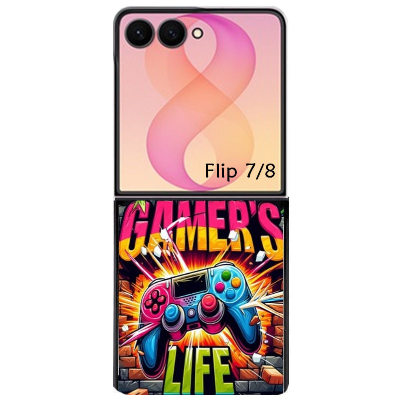 Coque pour Z FLIP 6 7 8 gamer life