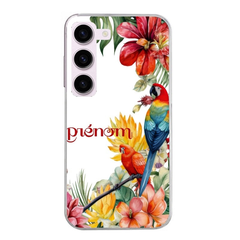 Coque taperso pour Galaxy A13 4G et 5G A23 A53 avec motif perroquet personnalisee protection antichoc personnalisée