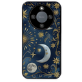 Coque noire taperso pour Magic 5 6 LITE et PRO avec motif lune et etoile protection antichoc personnalisée
