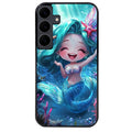 Coque noire taperso pour galaxy A06 A16 A26 A36 A56 avec motif sirene style anime protection antichoc personnalisée
