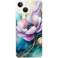 Coque taperso pour Iphone 15 et PRO PLUS PRO MAX avec motif marbre fleur protection antichoc personnalisée