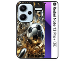 Coque noire taperso pour Redmi Note 13 PRO PLUS 5G avec motif foot metal personnalisee protection antichoc personnalisée