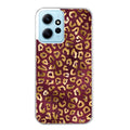 Coque taperso pour POCO X5 5G avec motif leopard grenat protection antichoc personnalisée