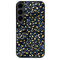 Coque noire taperso pour galaxy S24 et PLUS ULTRA FE avec motif leopard bleu protection antichoc personnalisée