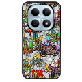 Coque noire taperso pour POCO M8 5G et PRO 5G avec motif tag et graffiti protection antichoc personnalisée