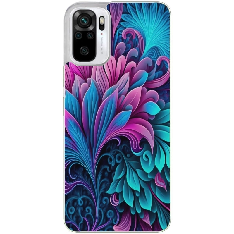 Coque taperso pour Redmi Note 10 4G 5G PRO 10S avec motif tropical violet et des fleurs protection antichoc personnalisée