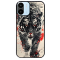 Coque noire taperso pour Redmi A1 et A2 avec motif tigre japan protection antichoc personnalisée