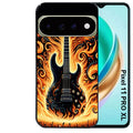 Coque pour Pixel 10 / 11 / PRO / XL guitare flamme