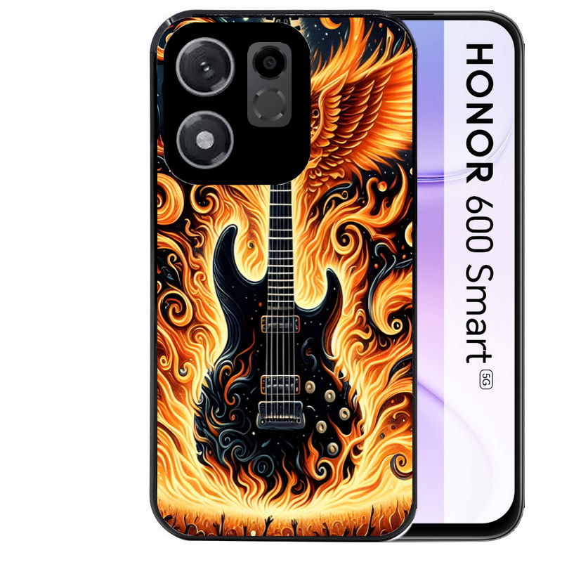 Coque pour Honor 600 SMART guitare flamme
