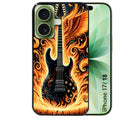 Coque pour Iphone 18 / PRO / PRO MAX / 18E guitare flamme