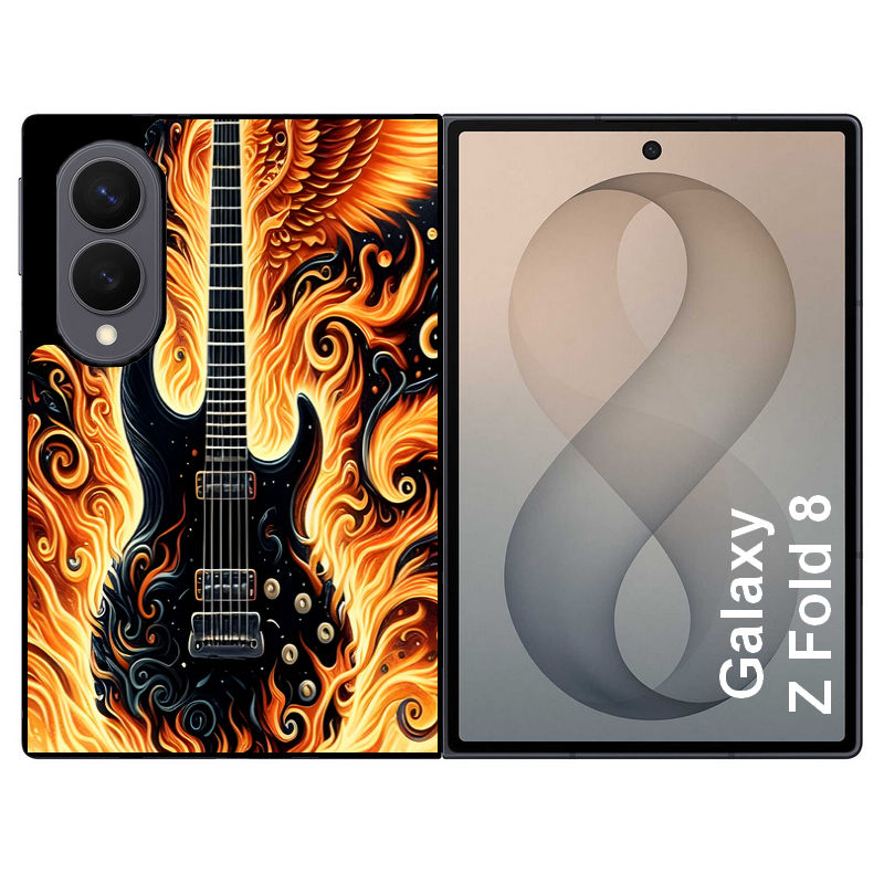 Coque pour Z FOLD 8 guitare flamme
