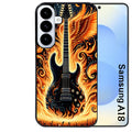 Coque pour Galaxy A08 A18 A28 A38 A58 guitare flamme