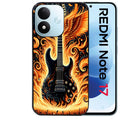 Coque pour Redmi Note 17 et PRO 4G 5G Max guitare flamme