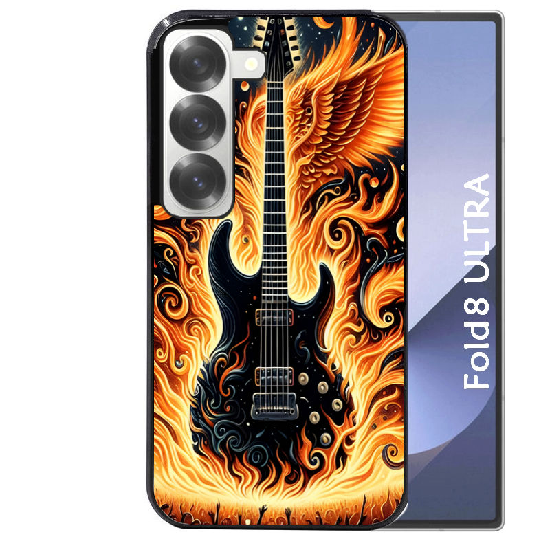 Coque pour Z FOLD 8 ULTRA guitare flamme